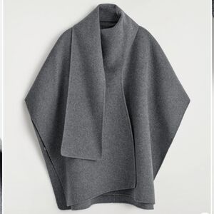 COS Gray Wool Poncho